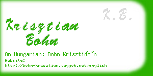 krisztian bohn business card